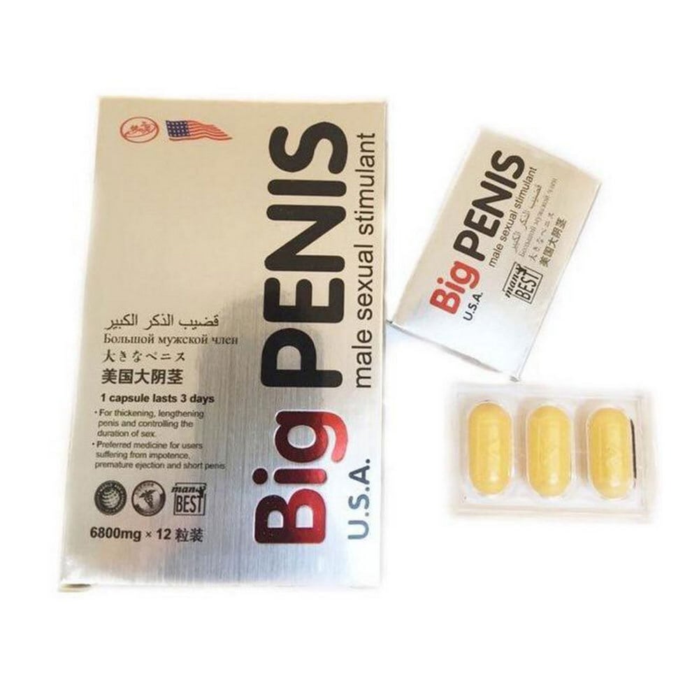 Viên uống tăng cường sinh lý nam Big Penis Mỹ 12 viên